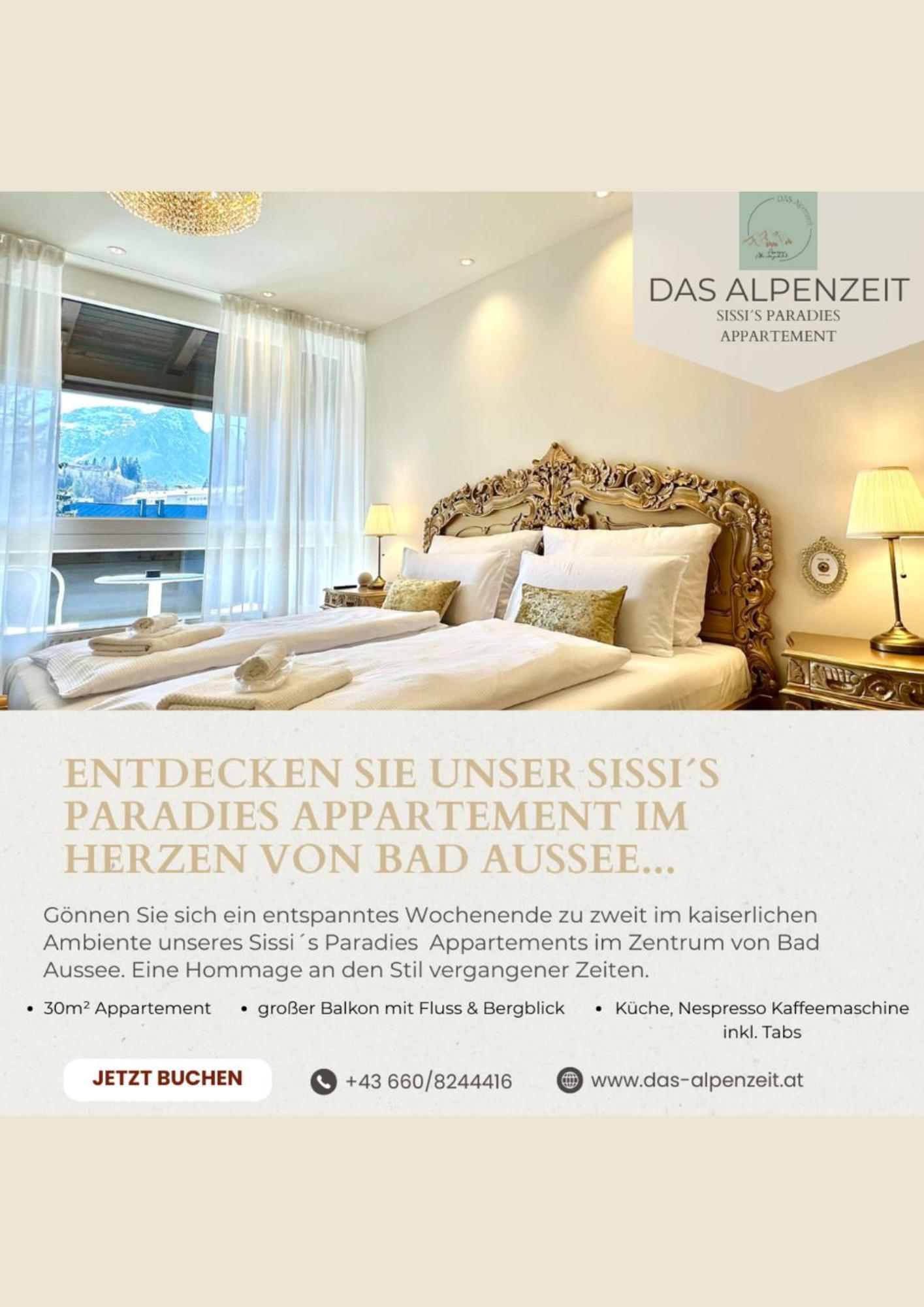 Das Alpenzeit Appartement Mit Just Private Terrasse (Adults Only) Bad Aussee Exterior foto